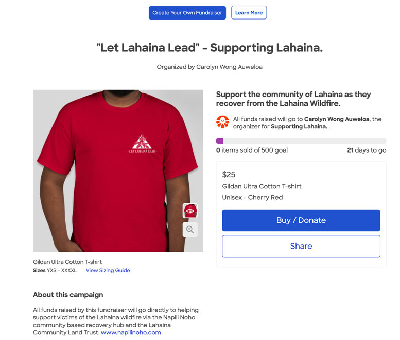 Let Lahaina Lead Tshirts
