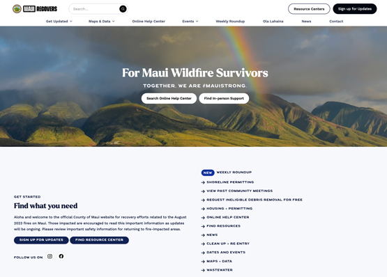 Maui Recovers Official Website